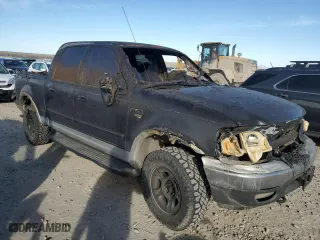 2001 Ford F-150 SuperCrew XLT with VIN 1FTRW08L51KE37549, listed as a Copart auction lot 46435215 with 0 mi miles and Salvage Title. Bid and sale history available at carsss.com. Image 4.