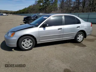 2001 Honda Civic LX with VIN 2HGES16561H555302, listed as a Copart auction lot 49173514 with 149,745 mi miles and Non Repairable. Bid and sale history available at carsss.com. Image 1.
