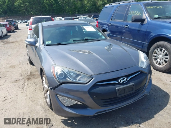 2015 Hyundai Genesis Coupe 3.8L Base with VIN KMHHT6KJ4FU128418, listed as a IAAI auction lot 42391336 with 90,197 mi miles and . Bid and sale history available at DreamBid. Image 1.