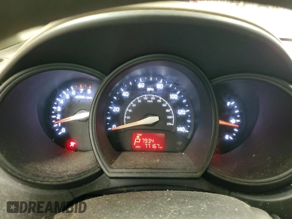 2012 Kia Rio LX with VIN KNADM4A34C6072811, listed as a Copart auction lot 68295334 with 77,167 mi miles and Salvage Title. Bid and sale history available at DreamBid. Image 9.