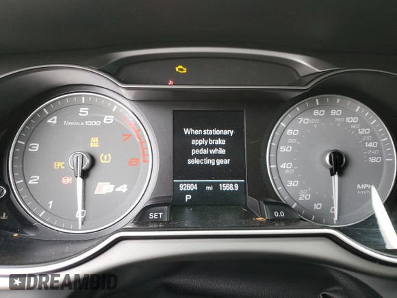 2013 Audi S4 Premium Plus with VIN WAUBGAFL7DA093379, listed as a Copart auction lot 64291054 with 92,604 mi miles and Salvage Title. Bid and sale history available at carsss.com. Image 9.