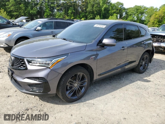 2021 Acura RDX w/A-Spec Package z VIN 5J8TC2H66ML045989, wystawiony jako Copart lot #58704045 z przebiegiem 35 210 mil mil oraz Szkoda całkowita • Salvage title. Historia ofert i sprzedaży dostępna na DreamBid. Obrazek 1.