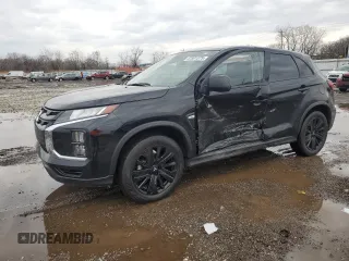 2022 Mitsubishi Outlander Sport ES with VIN JA4ARUAU8NU024494, listed as a Copart auction lot 47801375 with 27,501 mi miles and Salvage Title. Bid and sale history available at carsss.com. Image 1.