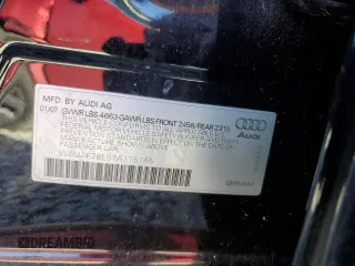 2007 Audi A4 2.0T with VIN WAUAF78E57A175745, listed as a Copart auction lot 41391235 with 166,894 mi miles and Clean Title. Bid and sale history available at carsss.com. Image 12.