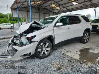 2021 Chevrolet Traverse LT z VIN 1GNERHKW5MJ202366, wystawiony jako Copart lot #58612955 z przebiegiem 69 472 mil mil oraz Szkoda całkowita • Salvage title. Historia ofert i sprzedaży dostępna na DreamBid. Obrazek 1.