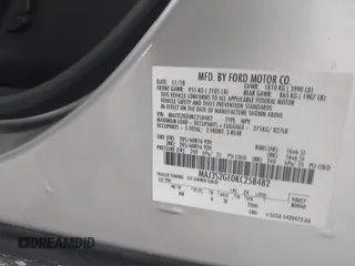 2019 Ford EcoSport SE with VIN MAJ3S2GE0KC258482, listed as a IAAI auction lot 42371392 with 94,352 mi miles and . Bid and sale history available at DreamBid. Image 9.