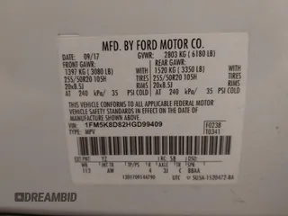 2017 Ford Explorer XLT с VIN 1FM5K8D82HGD99409, выставлен на аукционе IAAI как лот 41843212 с пробегом 150 095 миль миль и . История ставок и продаж доступна на DreamBid. Изображение 9.