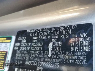 2022 Kia EV6 Wind with VIN KNDC3DLC3N5032226, listed as a Copart auction lot 77850224 with 41,302 mi miles and Clean Title. Bid and sale history available at carsss.com. Image 13.