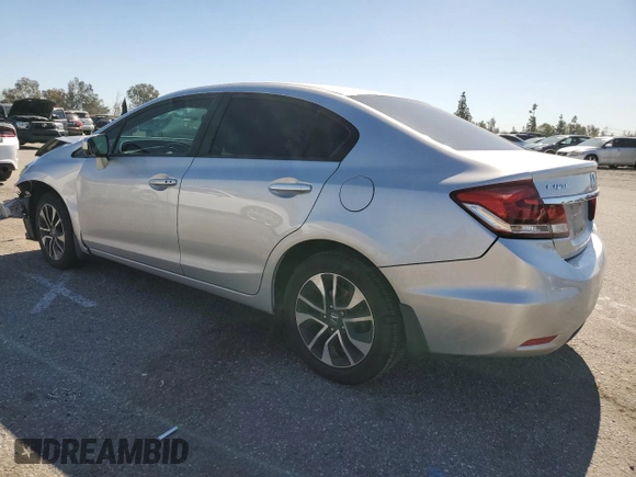 2015 Honda Civic EX with VIN 19XFB2F81FE200298, listed as a Copart auction lot 50373225 with 128,805 mi miles and Salvage Title. Bid and sale history available at DreamBid. Image 2.