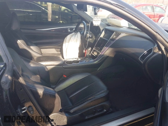 2017 Infiniti Q60 Red Sport 400 with VIN JN1FV7EL1HM700124, listed as a IAAI auction lot 41789570 with 140,841 mi miles and . Bid and sale history available at carsss.com. Image 5.