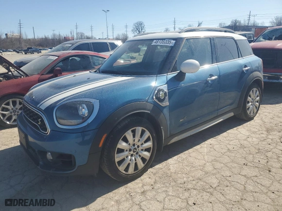 2019 MINI Countryman Cooper S E with VIN WMZYU7C50K3F93970, listed as a Copart auction lot 48135335 with 99510 miles and Clean Title. Bid and sale history available at carsss.com. Image 1.