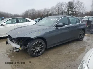 2019 BMW 3 Series 330i xDrive with VIN WBA5R7C52KAJ84461, listed as a Copart auction lot 46566955 with 76,202 mi miles and Salvage Title. Bid and sale history available at carsss.com. Image 1.