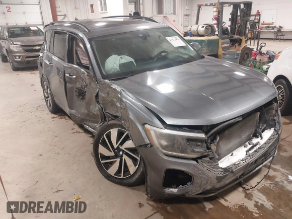 2024 Volkswagen Atlas SE with VIN 1V2KR2CA4RC559169, listed as a IAAI auction lot 41572821 with 25,998 mi miles and . Bid and sale history available at DreamBid. Image 1.