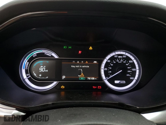 2022 Kia Niro LX with VIN KNDCB3LC1N5546699, listed as a Copart auction lot 84321764 with 76,108 mi miles and Salvage Title. Bid and sale history available at carsss.com. Image 9.