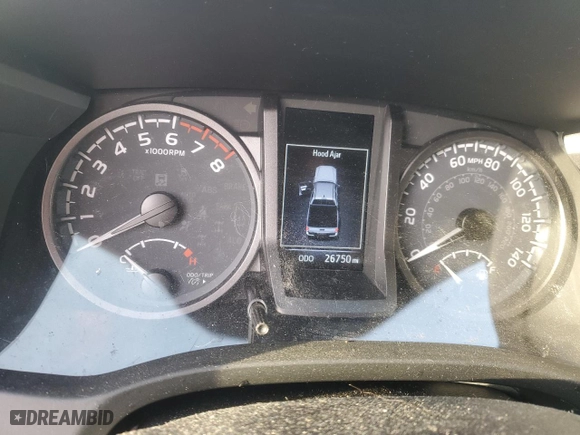 2022 Toyota Tacoma 4WD SR with VIN 3TMCZ5AN4NM513931, listed as a Copart auction lot 48511845 with 26,750 mi miles and Salvage Title. Bid and sale history available at carsss.com. Image 9.