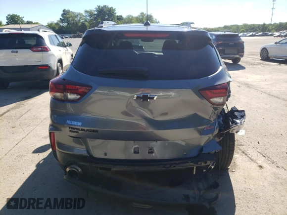 2021 Chevrolet TrailBlazer RS with VIN KL79MUSLXMB095197, listed as a Copart auction lot 61250744 with 41,244 mi miles and Salvage Title. Bid and sale history available at DreamBid. Image 6.