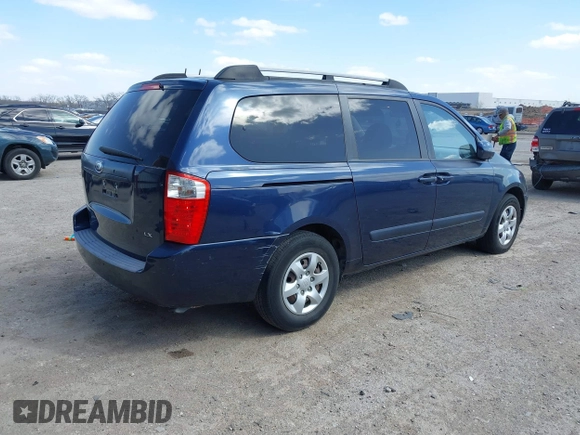 2007 Kia Sedona EX with VIN KNDMB233276191439, listed as a IAAI auction lot 41829259 with 146,147 mi miles. Bid and sale history available at carsss.com. Image 4.