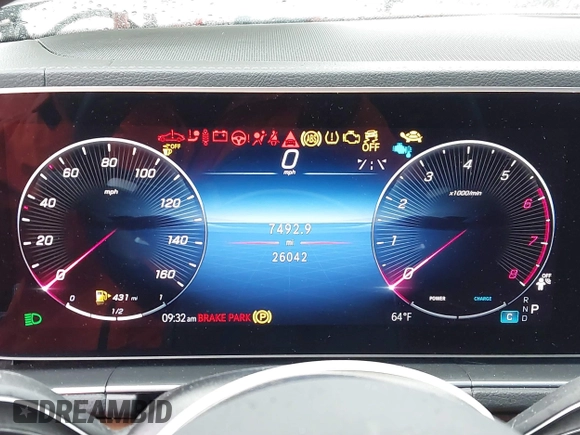 2024 Mercedes-Benz GLS 450 with VIN 4JGFF5KEXRB085487, listed as a IAAI auction lot 40887211 with 26,042 mi miles and . Bid and sale history available at DreamBid. Image 7.