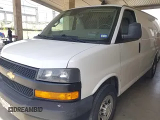 2020 Chevrolet Express Cargo with VIN 1GCWGAFGXL1252725, listed as a IAAI auction lot 42616392 with 112,885 mi miles and . Bid and sale history available at DreamBid. Image 1.