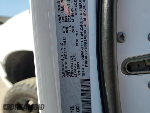 2020 Ram 2500 Big Horn с VIN 3C6UR5DJ8LG267126, выставлен на аукционе Copart как лот 70860424 с пробегом 83 097 миль миль и Списание • Salvage title. История ставок и продаж доступна на DreamBid. Изображение 12.