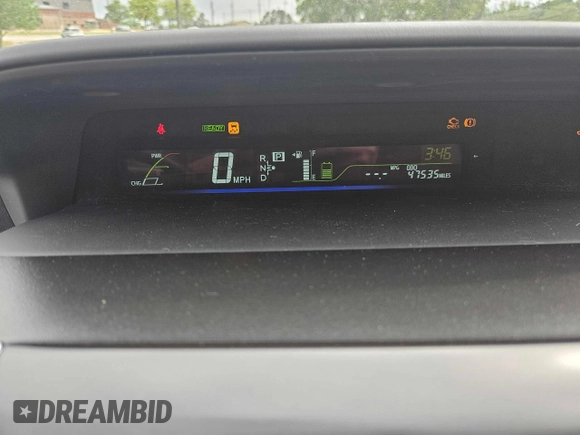 2012 Toyota Prius Two with VIN JTDZN3EU2C3040086, listed as a Copart auction lot 54426935 with 47,535 mi miles and Salvage Title. Bid and sale history available at DreamBid. Image 8.
