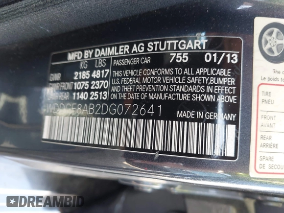 2013 Mercedes-Benz C 300 Sport с VIN WDDGF8AB2DG072641, выставлен на аукционе IAAI как лот 42622409 с пробегом 96 832 миль миль и . История ставок и продаж доступна на DreamBid. Изображение 9.