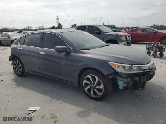 2016 Honda Accord Sedan EX with VIN 1HGCR2F78GA044899, listed as a Copart auction lot 50030525 with 61,406 mi miles and Salvage Title. Bid and sale history available at carsss.com. Image 4.