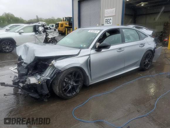 2025 Honda Civic Sport with VIN 2HGFE2F53SH522681, listed as a Copart auction lot 56185615 with Not provided miles and Salvage title. Bid and sale history available at DreamBid. Image 1.