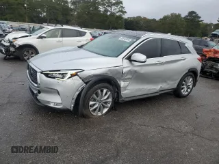 2021 Infiniti QX50 Luxe z VIN 3PCAJ5BA7MF104724, wystawiony jako Copart lot #83643884 z przebiegiem 49 300 mil mil oraz Szkoda całkowita • Salvage title. Historia ofert i sprzedaży dostępna na DreamBid. Obrazek 1.