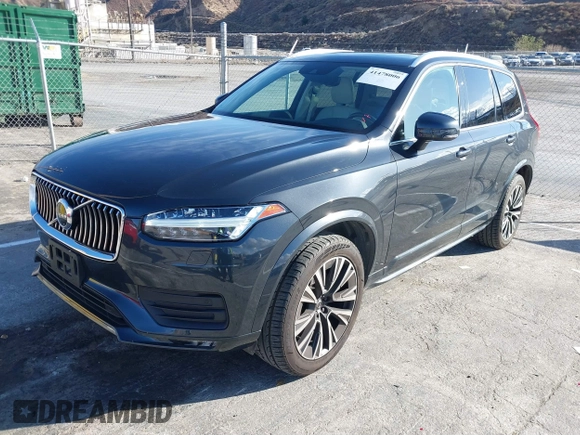 2021 Volvo XC90 Momentum with VIN YV4102PK6M1715823, listed as a IAAI auction lot 41478006 with 35,847 mi miles. Bid and sale history available at carsss.com. Image 2.