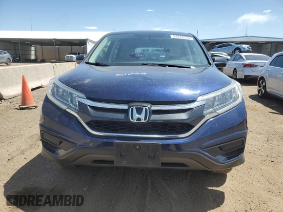 2015 Honda CR-V LX with VIN 2HKRM4H34FH628771, listed as a Copart auction lot 54849535 with 82,451 mi miles and Salvage Title. Bid and sale history available at DreamBid. Image 5.