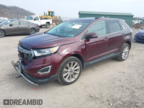 2017 Ford Edge Titanium with VIN 2FMPK4K81HBB51275, listed as a IAAI auction lot 42072543 with 90,912 mi miles. Bid and sale history available at carsss.com. Image 17.