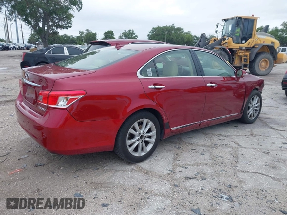 2012 Lexus ES with VIN JTHBK1EGXC2482627, listed as a IAAI auction lot 41883927 with 90,707 mi miles. Bid and sale history available at carsss.com. Image 4.