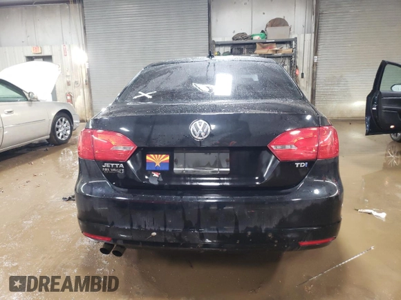 2013 Volkswagen Jetta TDI w/Premium with VIN 3VWLL7AJ7DM243504, listed as a Copart auction lot 47848045 with 101,811 mi miles and Salvage title. Bid and sale history available at DreamBid. Image 6.