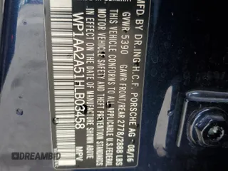 2017 Porsche Macan with VIN WP1AA2A51HLB03458, listed as a Copart auction lot 55164335 with 53,156 mi miles and Salvage title. Bid and sale history available at DreamBid. Image 14.