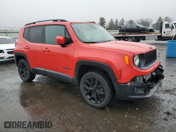 2017 Jeep Renegade Latitude with VIN ZACCJBBB1HPF91059, listed as a Copart auction lot 50259435 with 46,287 mi miles and Salvage Title. Bid and sale history available at carsss.com. Image 4.