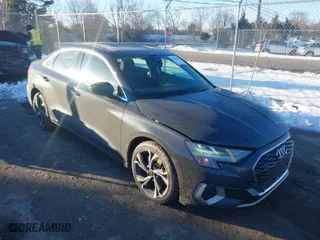 2022 Audi A3 Premium with VIN WAUGUDGY7NA061737, listed as a IAAI auction lot 41300677 with 45,562 mi miles. Bid and sale history available at carsss.com. Image 1.