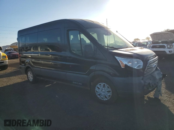 2017 Ford Transit Passenger XL with VIN 1FBZX2CM8HKB38970, listed as a Copart auction lot 55408154 with 56,597 mi miles and Salvage Title. Bid and sale history available at carsss.com. Image 4.