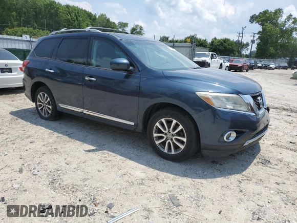 2013 Nissan Pathfinder Platinum with VIN 5N1AR2MM8DC642369, listed as a Copart auction lot 57944905 with 152,984 mi miles and Salvage title. Bid and sale history available at DreamBid. Image 4.