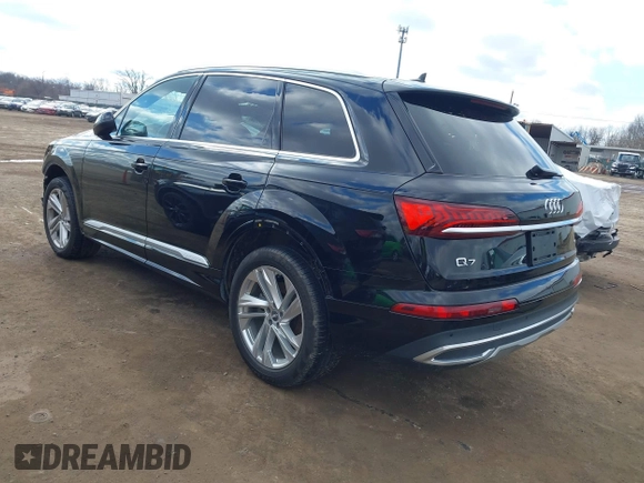 2020 Audi Q7 Premium with VIN WA1AXAF74LD011455, listed as a IAAI auction lot 41674599 with 37,561 mi miles. Bid and sale history available at carsss.com. Image 3.