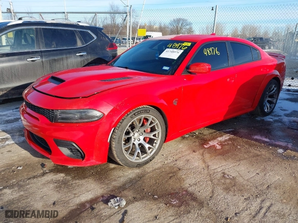 2021 Dodge Charger SRT Hellcat Widebody with VIN 2C3CDXL93MH592973, listed as a IAAI auction lot 41748976 with 24,884 mi miles. Bid and sale history available at carsss.com. Image 17.