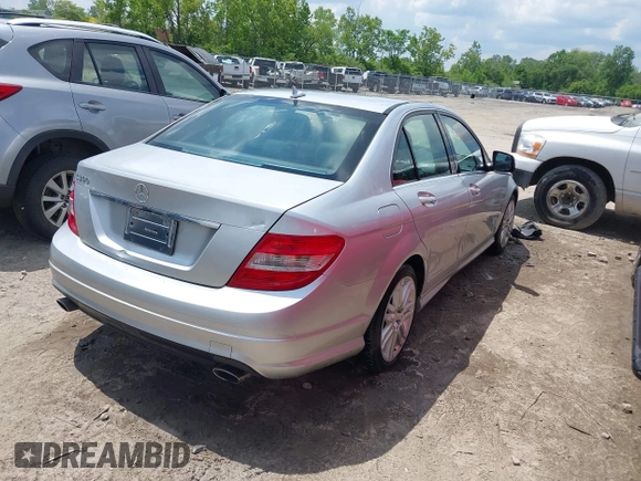 2009 Mercedes-Benz C 300 Sport with VIN WDDGF54XX9R052607, listed as a IAAI auction lot 39425683 with 210,180 mi miles and . Bid and sale history available at DreamBid. Image 4.