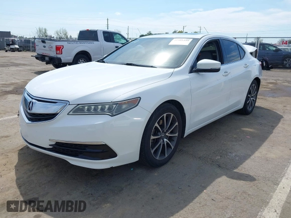 2016 Acura TLX V6 with VIN 19UUB2F30GA003060, listed as a IAAI auction lot 41901259 with 107,547 mi miles. Bid and sale history available at carsss.com. Image 2.