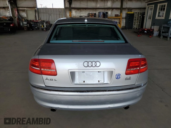2008 Audi A8 4.2L with VIN WAUMV94E28N014295, listed as a Copart auction lot 66648185 with 116,736 mi miles and Clean title. Bid and sale history available at DreamBid. Image 6.