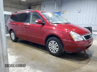 2012 Kia Sedona LX with VIN KNDMG4C71C6418257, listed as a Copart auction lot 49045125 with 65,836 mi miles and Salvage Title. Bid and sale history available at carsss.com. Image 4.