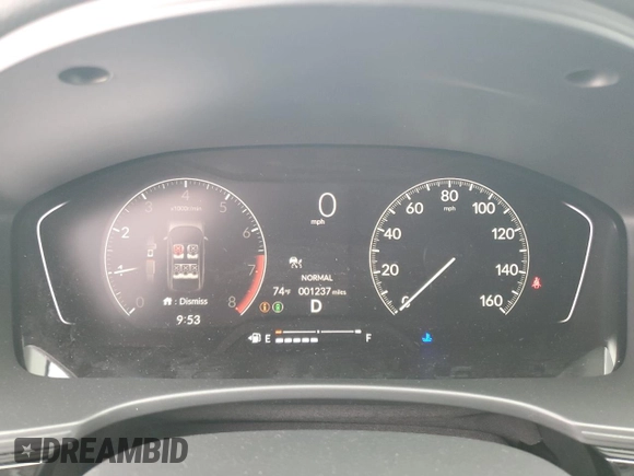 2025 Honda Civic Sport with VIN 2HGFE2F52SH556966, listed as a Copart auction lot 51869595 with 1,237 mi miles and Salvage title. Bid and sale history available at DreamBid. Image 9.