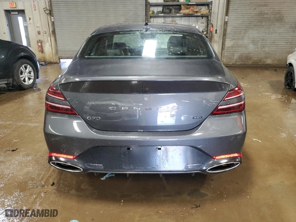 2022 Genesis G70 3.3T with VIN KMTG54TE7NU084124, listed as a Copart auction lot 50022085 with 22,338 mi miles and Salvage Title. Bid and sale history available at carsss.com. Image 6.