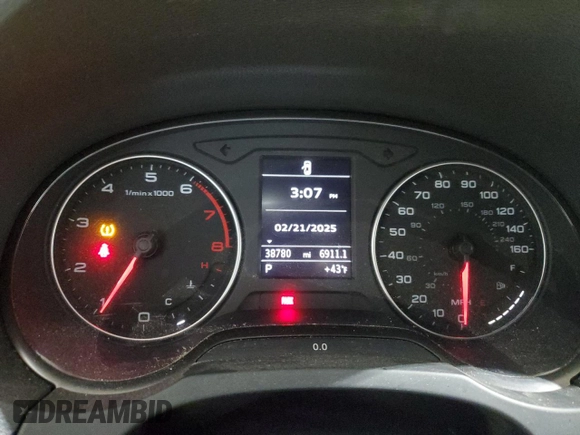 2015 Audi A3 1.8T Premium with VIN WAU6CLFF0F1083654, listed as a Copart auction lot 46151105 with 38,780 mi miles and Salvage Title. Bid and sale history available at carsss.com. Image 9.