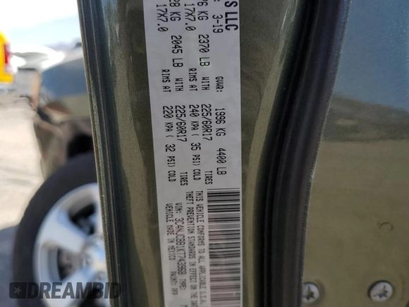2019 Jeep Compass Latitude with VIN 3C4NJCBB1KT743968, listed as a Copart auction lot 53071465 with 60,678 mi miles and Salvage title. Bid and sale history available at DreamBid. Image 15.