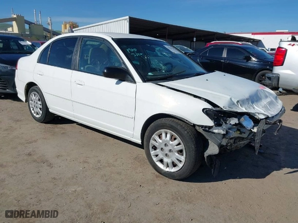 2005 Honda Civic Sdn LX with VIN 2HGES16545H523356, listed as a IAAI auction lot 41873220 with 71,886 mi miles. Bid and sale history available at carsss.com. Image 1.